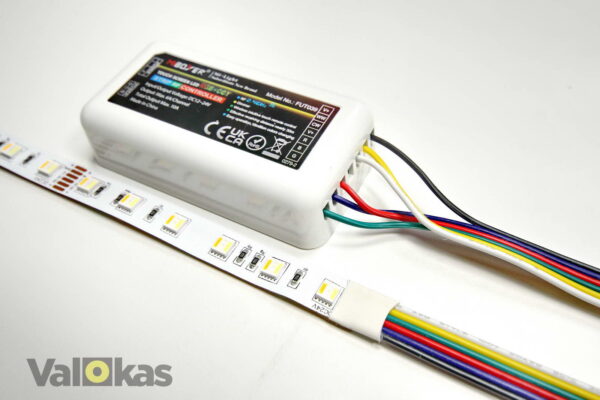 RGB+CCT LED nauhan kytkentä RGB+CCT ohjaimeen